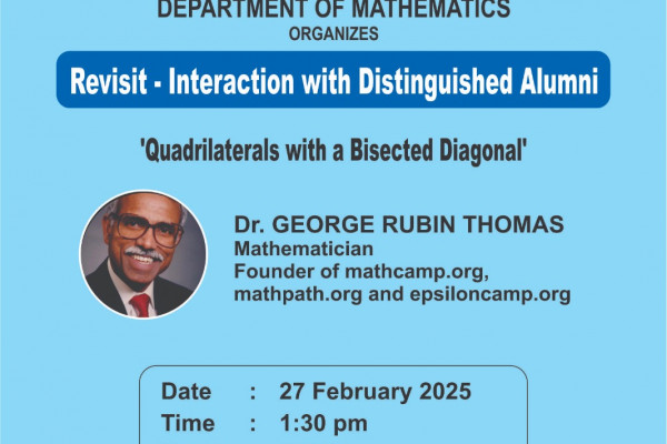 Revisit – Interaction with Distinguished Alumni.